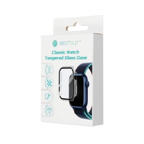 Pouzdro Bestsuit s hybridním sklem pro Apple Watch 10 42mm - průhledné