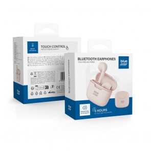 BLUE STAR bezdrátová sluchátka bluetooth TWS FI7 pudrově růžová