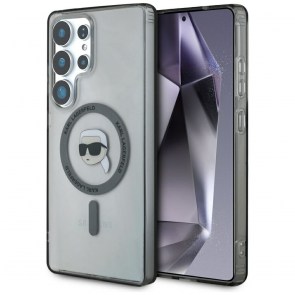 KARL LAGERFELD pouzdro pro SAMSUNG S25 Ultra KLHMS25LHLSKIK (Magnetic IML Metal K. Heads) černé