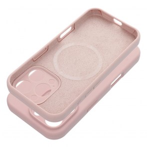 Pouzdro SILICONE 2mm pro IPHONE 16 kompatibilní s MagSafe pískově růžové