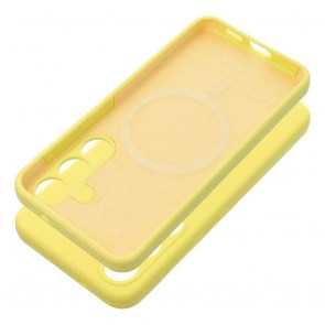 Pouzdro SILICONE 2mm pro SAMSUNG S25 Edge kompatibilní s MagSafe lemon