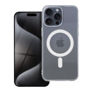 Pouzdro CLEAR 2 mm pro IPHONE 15 Pro Max kompatibilní s MagSafe (ochrana fotoaparátu) průhledné