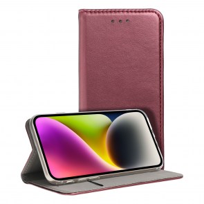 SMART MAGNETO Pouzdro na knihy pro MOTOROLA EDGE 60 FUSION vínové