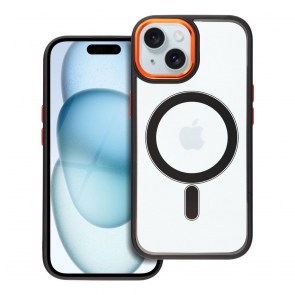 Pouzdro COLOR EDGE MAG COVER kompatibilní s MagSafe pro IPHONE 15 černé zlaté