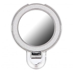 Stojan na telefon CIRCLE MIRROR - nalepovací - stříbrný