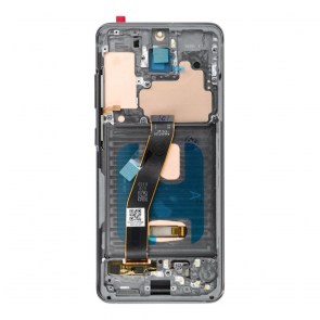 LCD displej pro SAMSUNG S20 4G Grey SOFT OLED s rámečkem