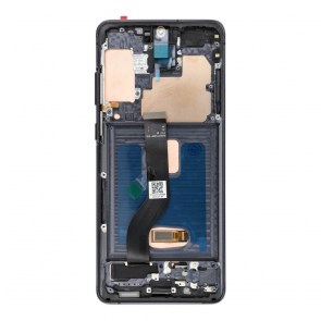 LCD displej pro SAMSUNG S20 Plus Black SOFT OLED s rámečkem