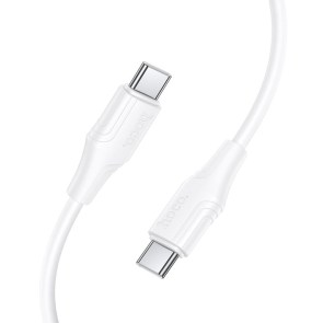 Silikonový kabel USB C na USB C Hoco 3A 60W 1 m X124 bílý