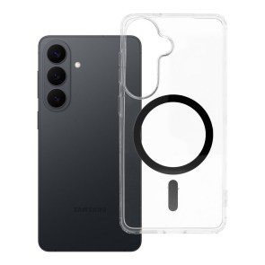 Pouzdro pro Samsung S26 Drop Glue Colorful Ring Mag Cover kompatibilní s MagSafe černé