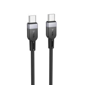 Silikonový kabel USB C na USB C Hoco 3A 60W 2 m X109 černý
