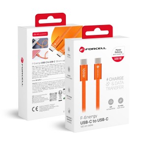 Kabel USB C na USB C  F-Energy QC4.0 PD 5A 100W Cafule Barva 1,2 m ACYH23 oranžová