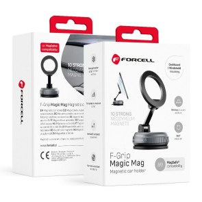 Magic Mag – magnetický držák na telefon s přísavkou, kompatibilní s MagSafe, černý