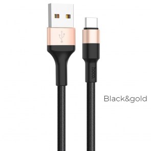 HOCO kabel Xpress nabíjecí datový kabel pro Type-C X26 černo-zlatý