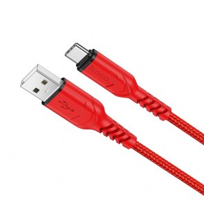 HOCO kabel USB do Typ C 3A VICTORY X59 1 metr červený