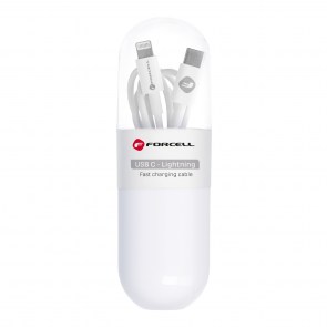  kabel typu C k iPhone Lighnning 8pin Power Delivery PD20W C973 TUBE bílá 1 metr