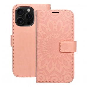 MEZZO Pouzdro typu kniha pro IPHONE 16 Pro mandala peach fuzz